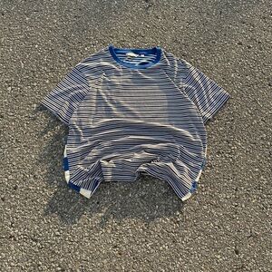 Marni x Uniqlo Blue and White Striped Short Sleeve Tee